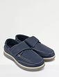 Wide Fit Touch Fasten Deck Shoe - Navy