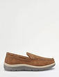 Wide Fit Slip On Deck Shoe - Brown