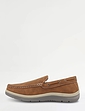 Wide Fit Slip On Deck Shoe - Brown