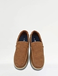 Wide Fit Slip On Deck Shoe - Brown