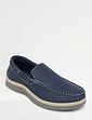 Wide Fit Slip On Deck Shoe - Navy