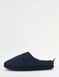 Farah Wide Fit Quilted Mule Slipper - Navy