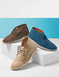 Pegasus Wide Fit Suede Desert Boot - Beige