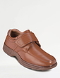 Mens Cushion Walk Touch Fasten Standard Fit Shoe - Tan