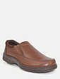 Cushion Walk Wide Fit Slip on Shoe with Gel Pad - Brown