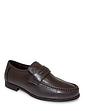 The Fitting Room Leather Wide Fit Slip On Moccasin Brown