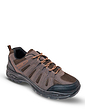Mens Wide-Fit Lace Walking Shoes - Brown