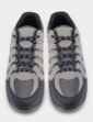 Mens Wide-Fit Lace Walking Shoes - Grey
