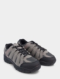 Mens Wide-Fit Lace Walking Shoes - Grey