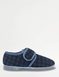Mens Touch Fasten Wide Fit Slipper - Navy
