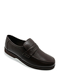 Mens Leather Wide Fit Moccasin Shoes