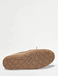 Dr Keller Wide Fit Suede Slipper With Faux Fur Lining - Tan