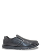 The Fitting Room Wide Fit Leather Slip On Shoe - Black