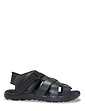 The Fitting Room Leather Wide Fit Sandal - Black