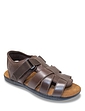 The Fitting Room Leather Wide Fit Sandal - Brown