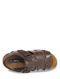 The Fitting Room Leather Wide Fit Sandal - Brown