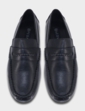 Pegasus Wide Fit Leather Driving Shoe - Black