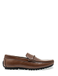 Pegasus Wide Fit Leather Driving Shoe - Brown