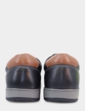 Pegasus Leather Wide Fit Lace Trainer - Black