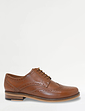 Pegasus Wide Fit Leather Brogue - Tan