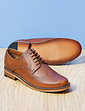 Pegasus Wide Fit Leather Brogue - Tan