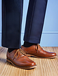 Pegasus Wide Fit Leather Brogue - Tan