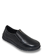 Dr Keller Wide Fit Leather Slip On Shoe With Rubber Sole Black