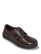Dr Keller Wide Fit Leather Shoe With Rubber Sole - Brown