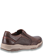Mens Hush Puppies Wide Fit Leather Slip On Shoe Fletcher - Coffee