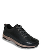 Mens Catesby Leather Lace Walking Shoe With Contrast Trim - Black