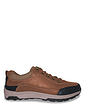 Mens Catesby Leather Lace Walking Shoe With Contrast Trim - Coffee