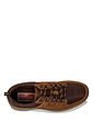 Mens Catesby Leather Lace Walking Shoe With Mesh Panels - Coffee
