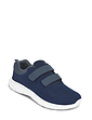 Pegasus Wide Fit Touch Fasten Fly Knit Trainer - Navy