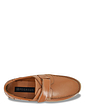 Pegasus Wide Fit Leather Touch Fasten Boat Shoe - Tan
