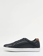 Pegasus Wide Fit Leather Lace Trainer - Navy