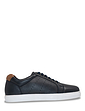 Pegasus Wide Fit Leather Lace Trainer - Navy