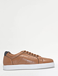 Pegasus Wide Fit Leather Lace Trainer - Tan