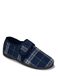 Cushion Walk Wide Fit Touch Fasten Slippers - Navy