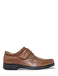 Pegasus Premium Comfort Leather Touch Fasten Shoes - Brown