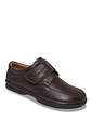Dr Keller Wide Fit Touch Fasten Shoes Brown