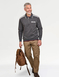 Pegasus Polo Sweatshirt With Chest Pocket - Charcoal
