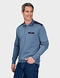 Pegasus Polo Sweatshirt With Chest Pocket - Denim