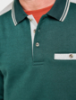 Pegasus Polo Sweatshirt With Chest Pocket - Forest Green