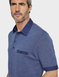 Pegasus Tailored Collar Cotton Polo With Chest Pocket - Navy