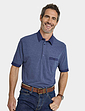 Pegasus Tailored Collar Cotton Polo With Chest Pocket - Navy