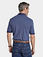 Pegasus Tailored Collar Cotton Polo With Chest Pocket - Navy