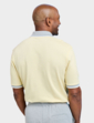 Pegasus 2 Pack Cotton Zip Neck Pique Polo - Grey/Lemon