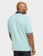Pegasus 2 Pack Cotton Zip Neck Pique Polo - Navy/Mint