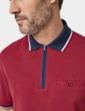 Pegasus 2 Pack Cotton Zip Neck Pique Polo - Red/Navy