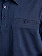 Pegasus Cut and Sew Polo with Tailored Collar - Navy